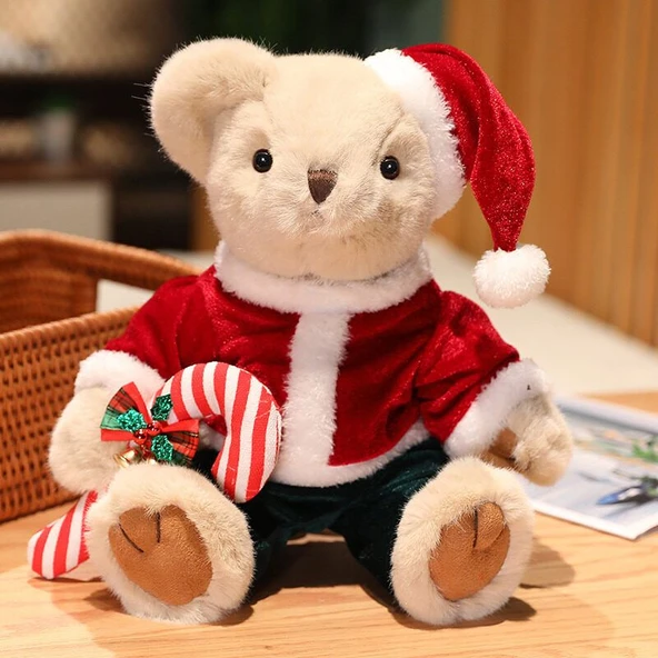 Noel Ayıcık 32cm - Açık Kahve Aksesuarsız - 7