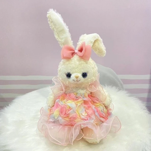 StellaLou Tavşan Bebek Elbisesi - Şirinler - 50cm - 7