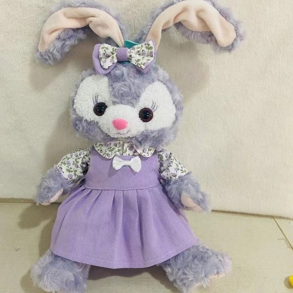 StellaLou Tavşan Bebek Elbisesi - Mor Çiçekli - 50cm