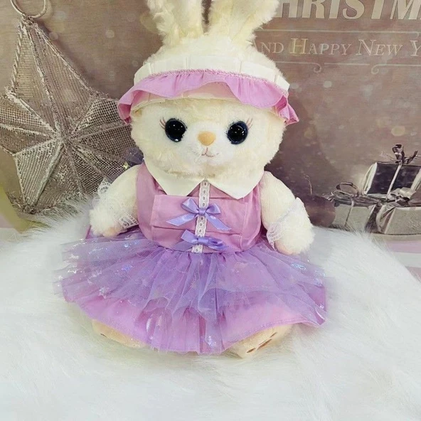 StellaLou Tavşan Bebek Elbisesi - Fiyonklu Çilek Ayı - 50cm - 8