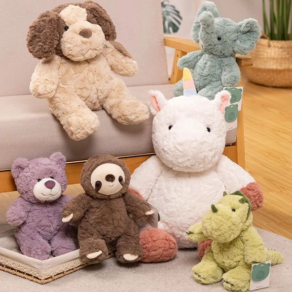 Yumuşak Peluş Oyuncak - Yeşil Fil 55cm - 3