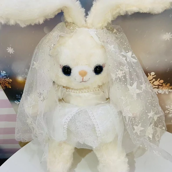StellaLou Tavşan Bebek Elbisesi - Alice Pembe Kulaklı Tavşan - 50cm - 3