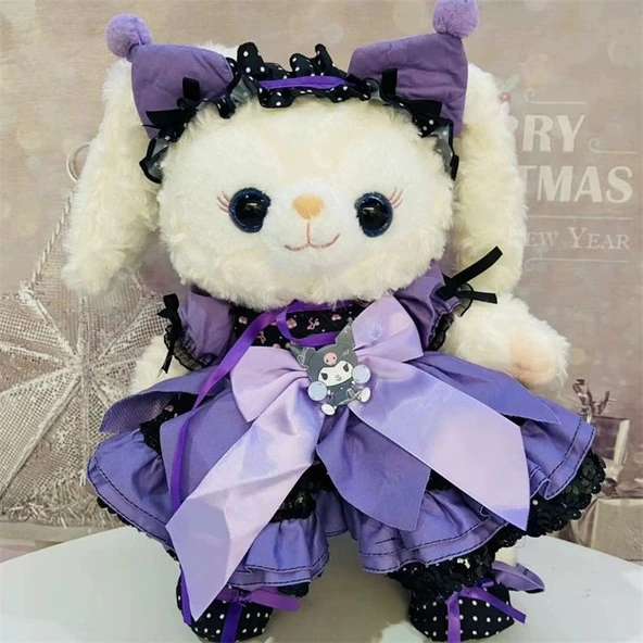 StellaLou Tavşan Bebek Elbisesi - Alice Pembe Kulaklı Tavşan - 50cm - 11