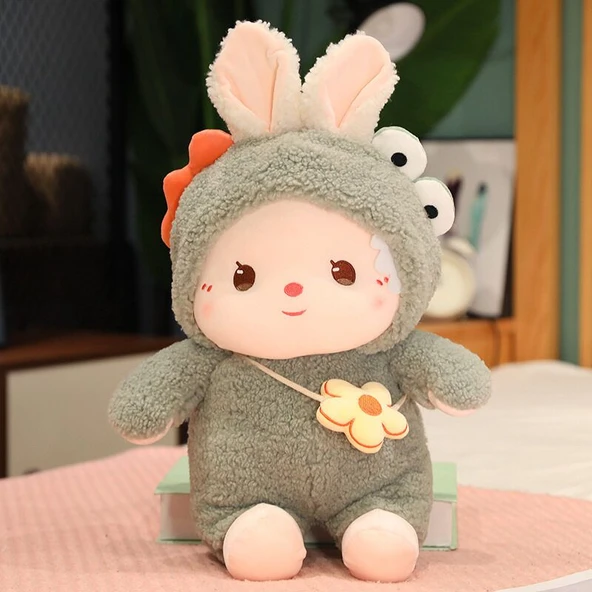 Dönüşen Tavşan Peluş Oyuncak - Yeşil 70cm