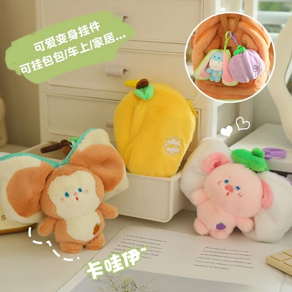 Meyve Kostümlü Hayvan Peluş Oyuncak - Yaban Domuzu - Resim 4