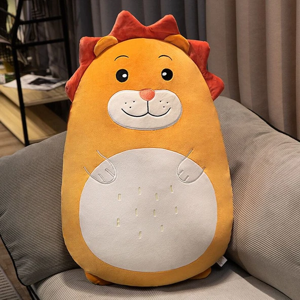 Hayvan Peluş Yastık - Küçük Aslan 80cm