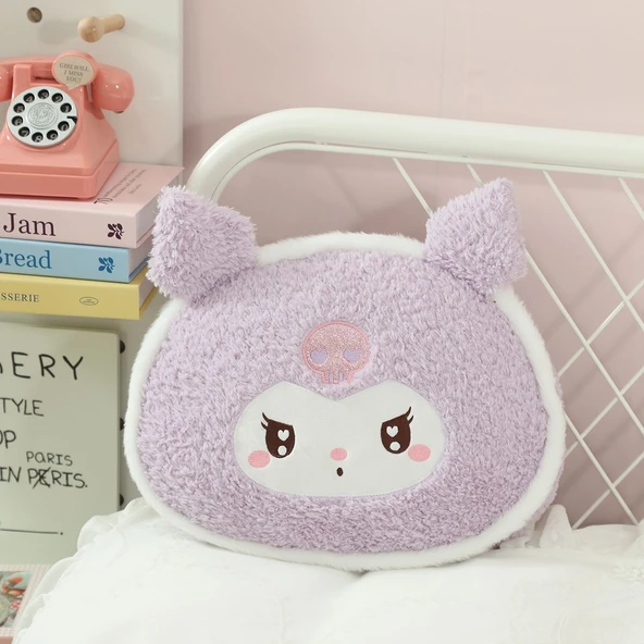Tavşan Tüyü Fırça Çiçek Yastık - KT Kedi - 40cm - 4