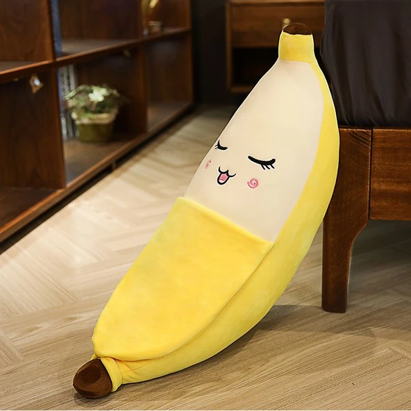 Gülümseyen Muz Peluş Yastık - 40cm
