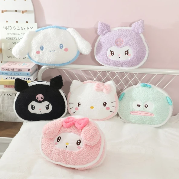Tavşan Tüyü Fırça Çiçek Yastık - KT Kedi - 40cm - 2