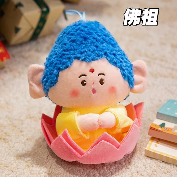 Buda Peluş Oyuncak Bebek Kolye - Buda - 12cm
