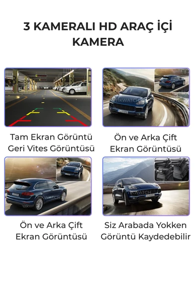 3 Kamera Lens Araç İçi Kamera - 3