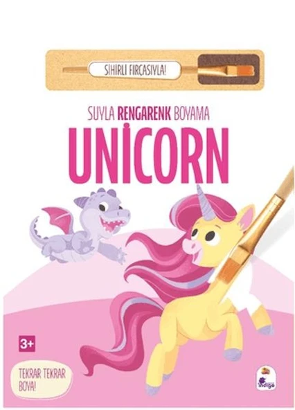 Suyla Rengarenk Boyama Unicorn Sihirli Fırçasıyla