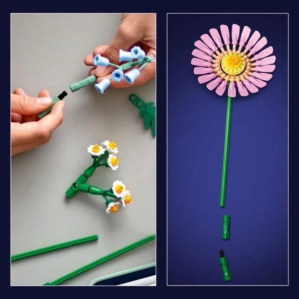LEGO 10347  Botanicals Küçük Sarı Buket - 9 Yaş & Üzeri Çocuklar için Çiçek Model Yapım Seti (373 Parça) - 5