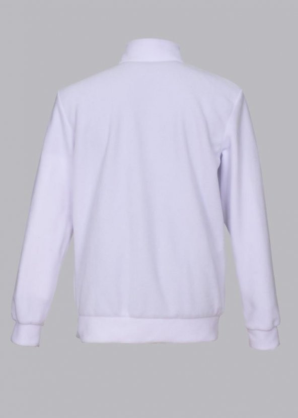 Yakalı Spor Polar Mont Beyaz Renk - 4