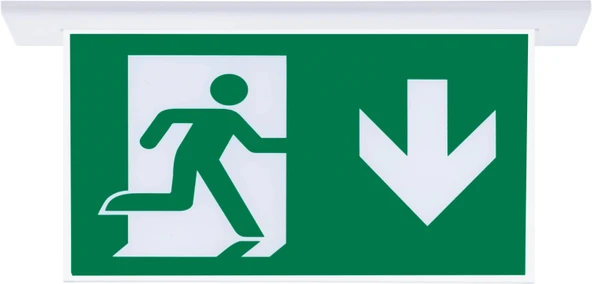 SG052-SA Çift Yönlü Acil Yönlendirme Armatürü (Sıvaaltı Aparatlı) Aşağı