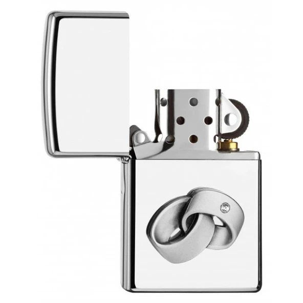 Zippo 2006518 Pl 28378 Weddıng Rıngs Emblem Çakmak - Resim 2