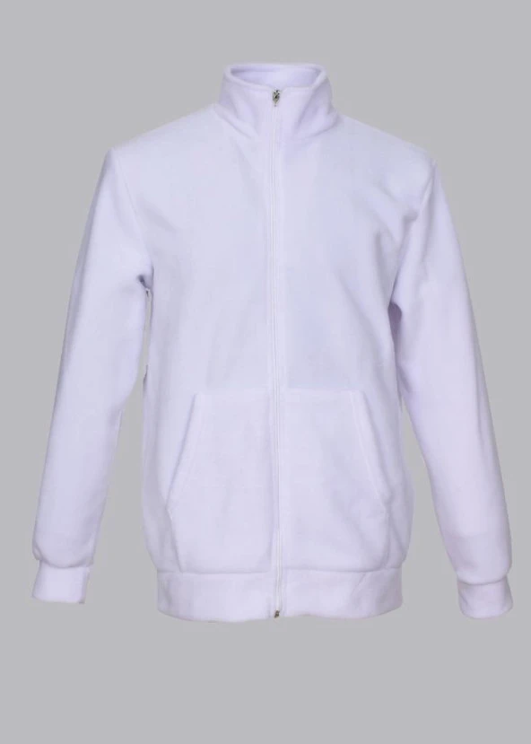 Yakalı Spor Polar Mont Beyaz Renk - 11