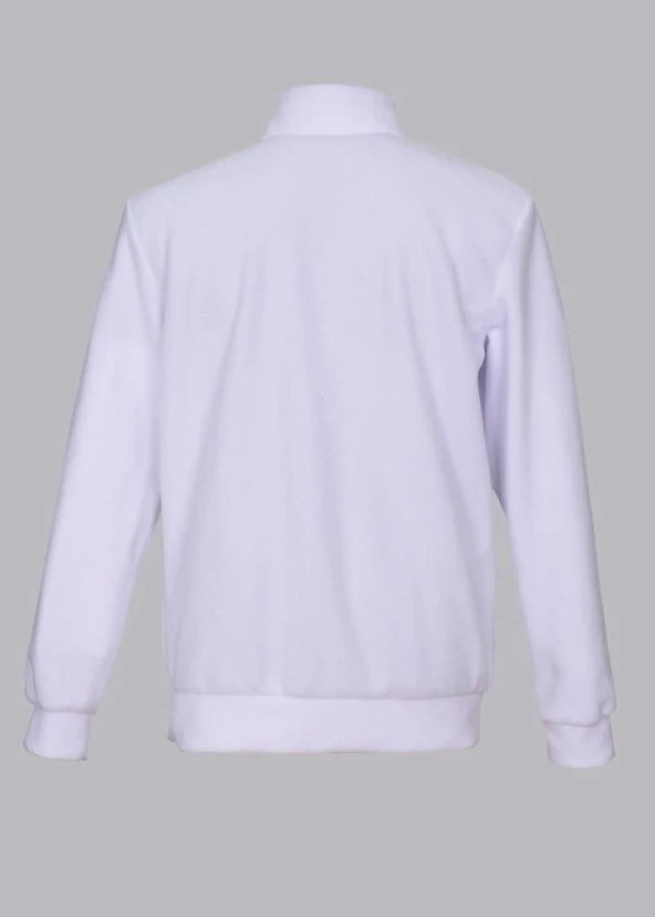 Yakalı Spor Polar Mont Beyaz Renk - 12
