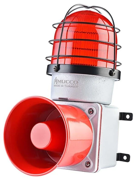 SNT-E12522-D E125 Serisi Endüstriyel Işıklı İkaz Sireni 85-260V AC/DC