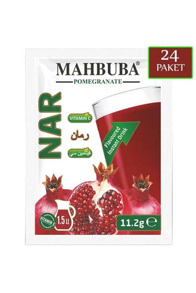 Mahbuba Nar Aromalı Soğuk Toz Içecek 24x11.2gr - 2