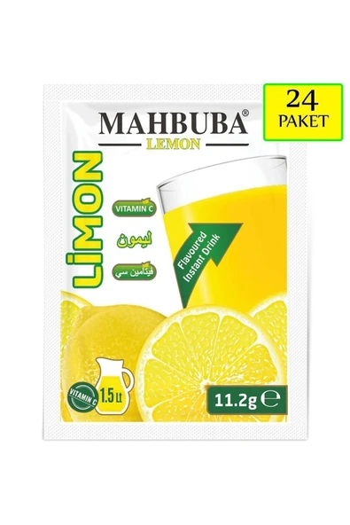 Mahbuba Limon Aromalı Soğuk Toz Içecek 24x11.2gr - 2
