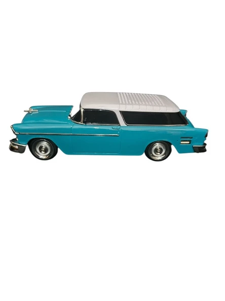 Wster Chevrolet WS-1955BT Belair 1955 Model Araba Bluetooth Hoparlör Turkuaz - 2