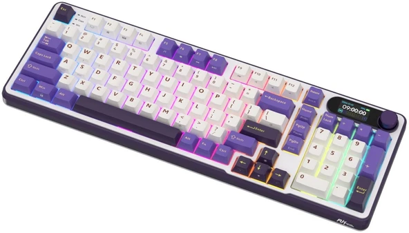 Royal Kludge S98 Beyaz-Mavi RGB Kablosuz US Gaming Klavye - 3