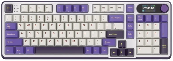 Royal Kludge S98 Beyaz-Mavi RGB Kablosuz US Gaming Klavye - 2