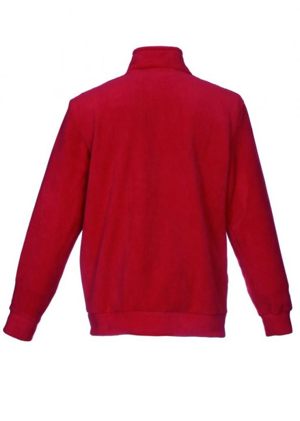 Yakalı Polar Mont Kırmızı Renk