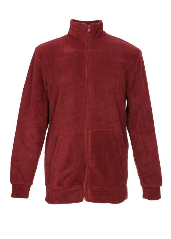 Yakalı Polar Mont Bordo Renk - 6