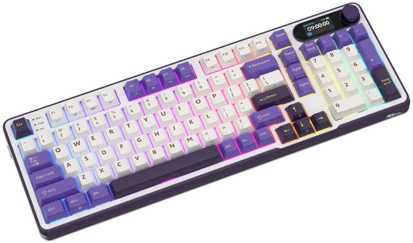 Royal Kludge S98 Beyaz-Mavi RGB Kablosuz US Gaming Klavye - 4