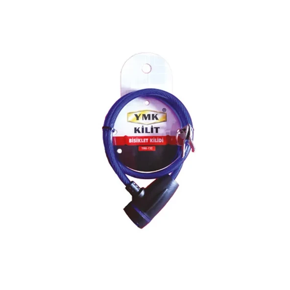 YMK Eko Çelik Halatlı, İzoleli Bisiklet Kilidi - 8mm, 65 cm ürün görseli