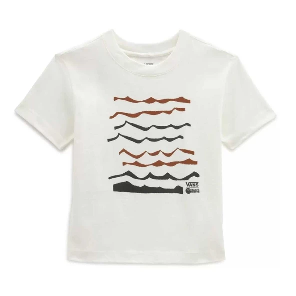 Vans Textured Waves Ss Boxy Tee Krem T-Shirt