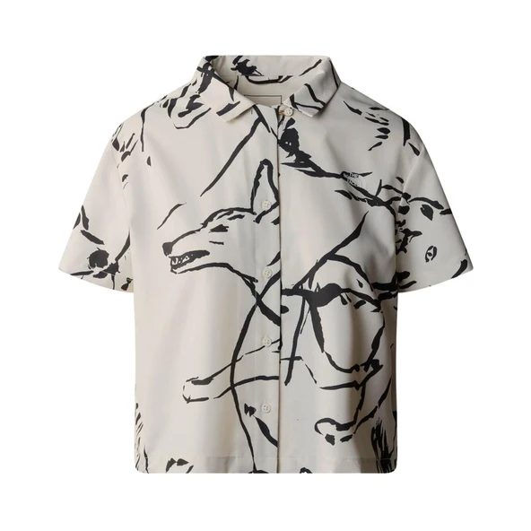 The North Face W First Trail S/S Shirt Kadın Beyaz T-Shirt