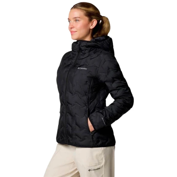 Columbia Delta Ridge II Down Hooded Jacket Kadın Siyah Kaz Tüyü Mont - 3