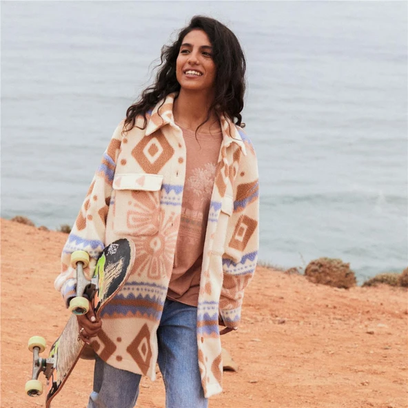 Roxy Morning Crush Shacket Kadın Polar Ceket - 4