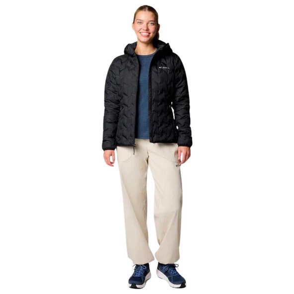Columbia Delta Ridge II Down Hooded Jacket Kadın Siyah Kaz Tüyü Mont - 4