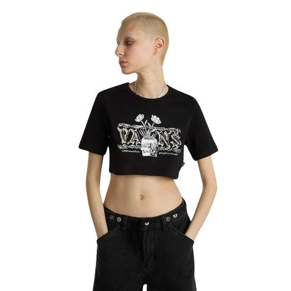 Vans Growing Ideas Crew Crop II Siyah Kadın T-shirt - 3