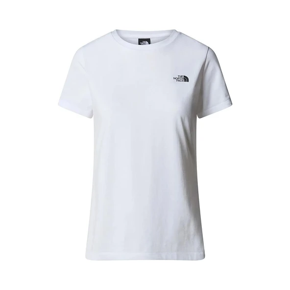 The North Face W S/S Simple Dome Slim Tee Kadın Beyaz T-Shirt