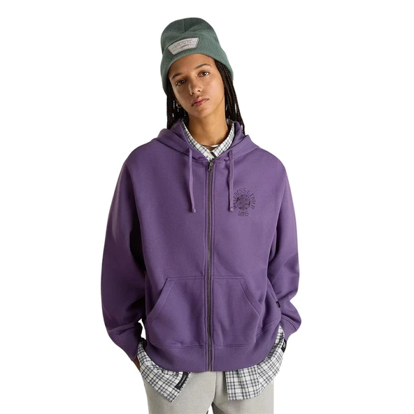 Vans Wellness Blousant Zip Hoodie Kadın Mor Sweatshirt - 3