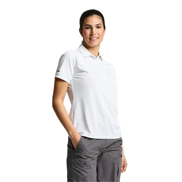 Slam Ws Tech Pique Polo Ss Kadın Beyaz T-Shirt