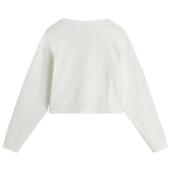 Vans Retro V LS Relax Crop Kadın Bej T-Shirt - 2