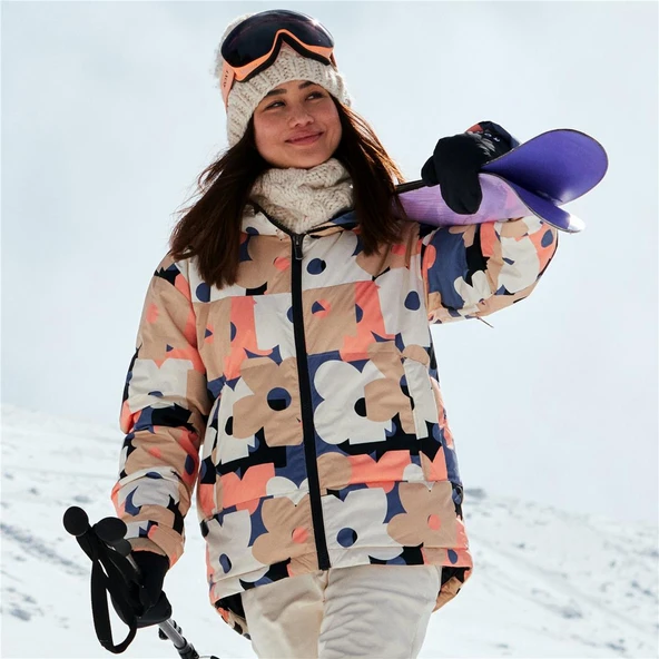 Roxy Alofted Puffy Jk Kadın Snowboard Ceketi - 5
