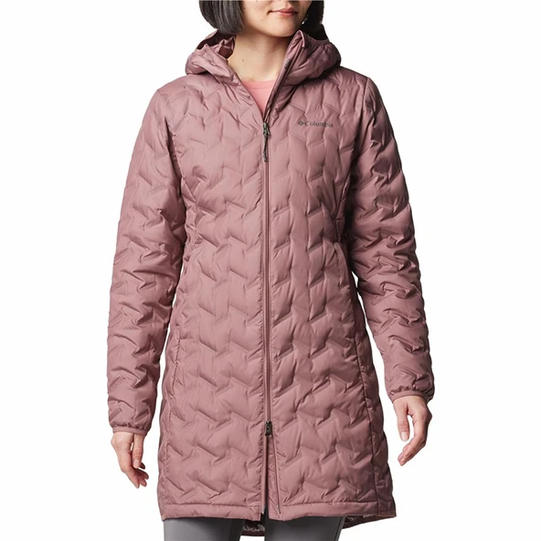 Columbia Delta Ridge II Long Down Jacket Kadın Mor Mont