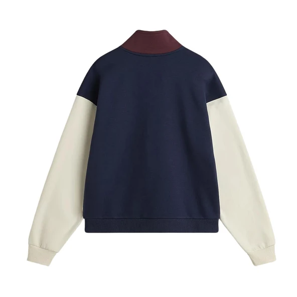 Vans COLORBLOCK HALF ZIP MOCK Kadın Mavi Sweatshirt - 2