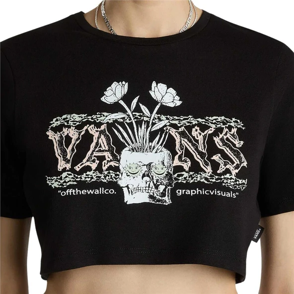Vans Growing Ideas Crew Crop II Siyah Kadın T-shirt - 6