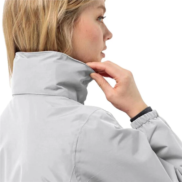 Jack Wolfskin Stormy Point 2L Jkt W Kadın Gri Outdoor Ceketi - Resim 5
