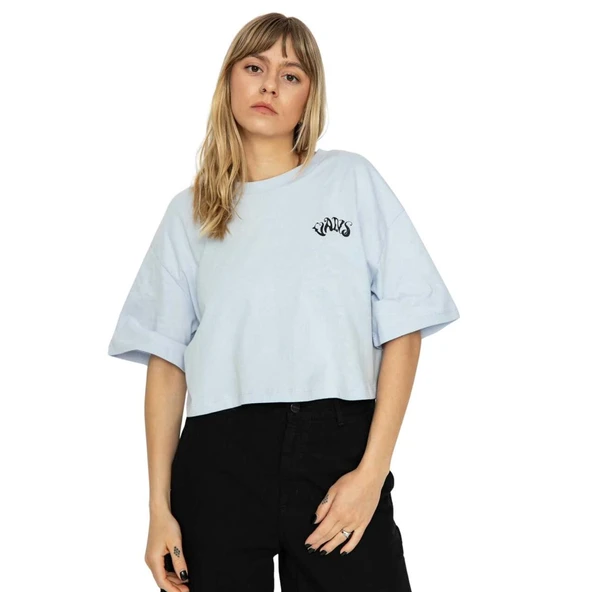 Vans Vexed Relax Crop Kadın Mavi T-Shirt - 3