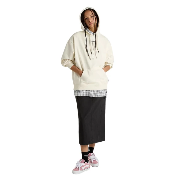 Vans FLYING V OS FT LS HOODIE Kadın Krem Sweatshirt - 5