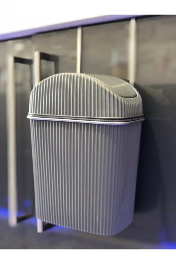 Vip Ahmet Metal Askılı Plastik Çöp Kovası Küçük VP-509
